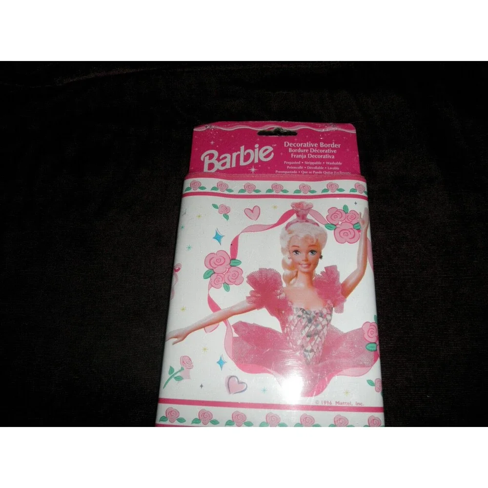 NEW 1996 BARBIE BALLERINA BALLET DECORATIVE BORDER PREPASTED (8.5 SQ) FEET)